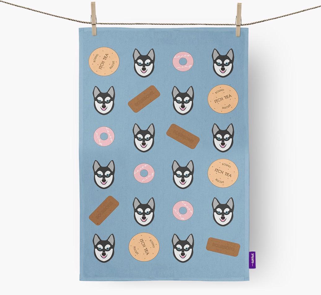'Cookie Pattern' - Personalized {breedFullName} Dish Towel