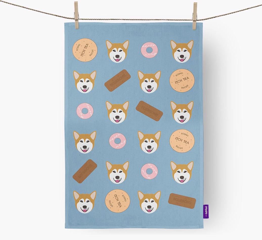 'Cookie Pattern' - Personalized {breedFullName} Dish Towel