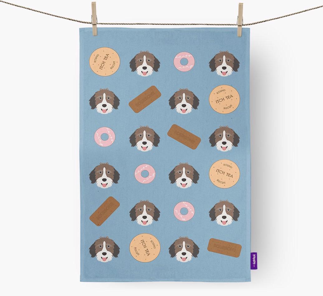 'Cookie Pattern' - Personalized {breedFullName} Dish Towel