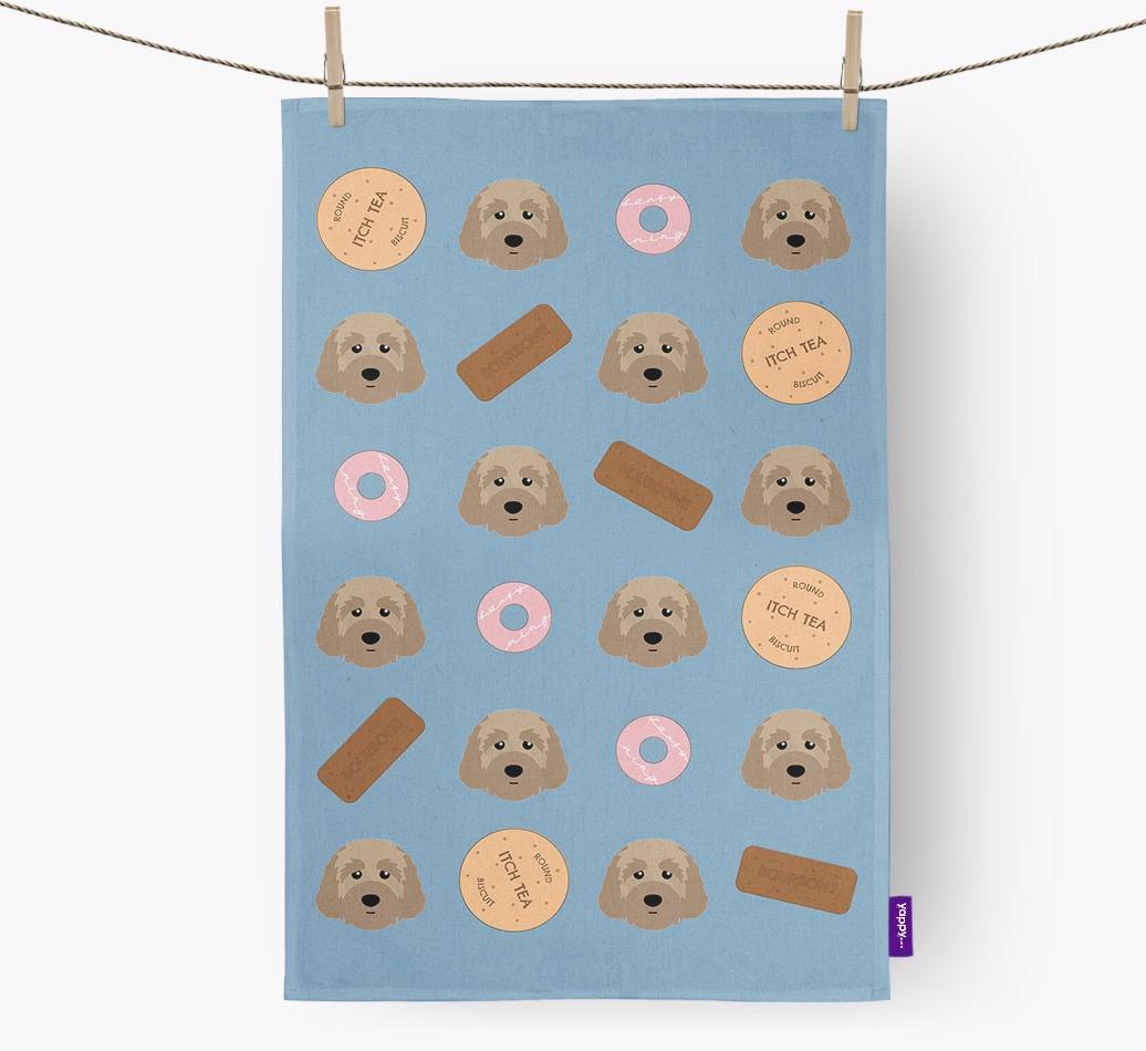 'Cookie Pattern' - Personalized {breedFullName} Dish Towel