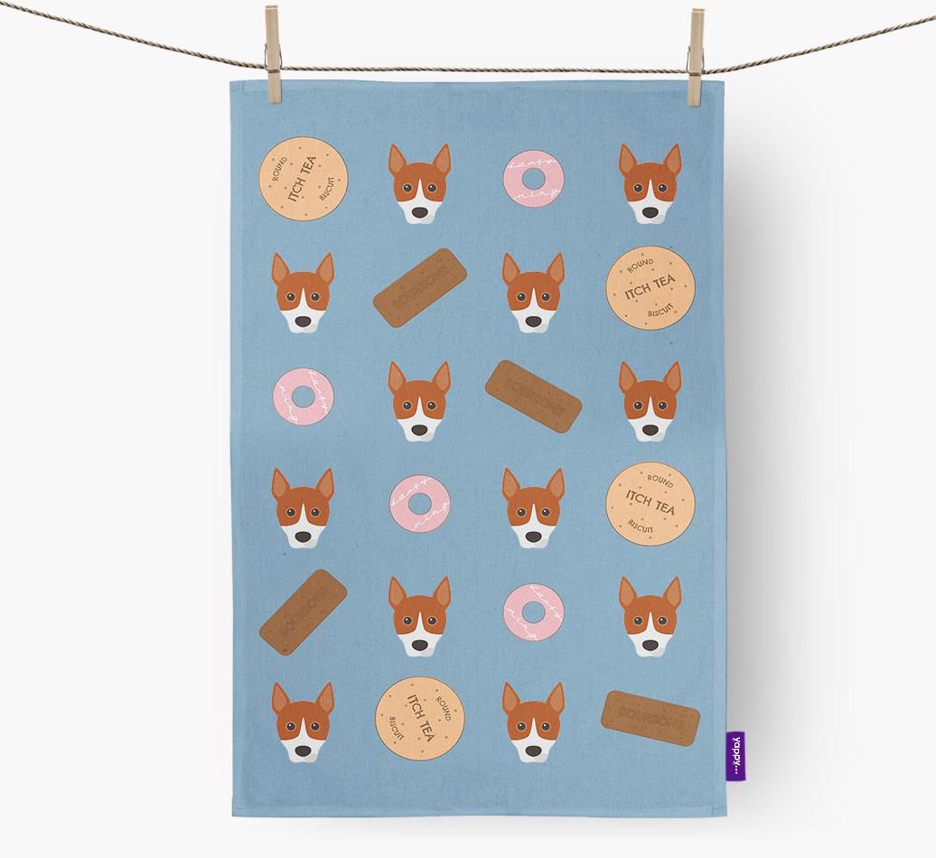 'Cookie Pattern' - Personalized {breedFullName} Dish Towel