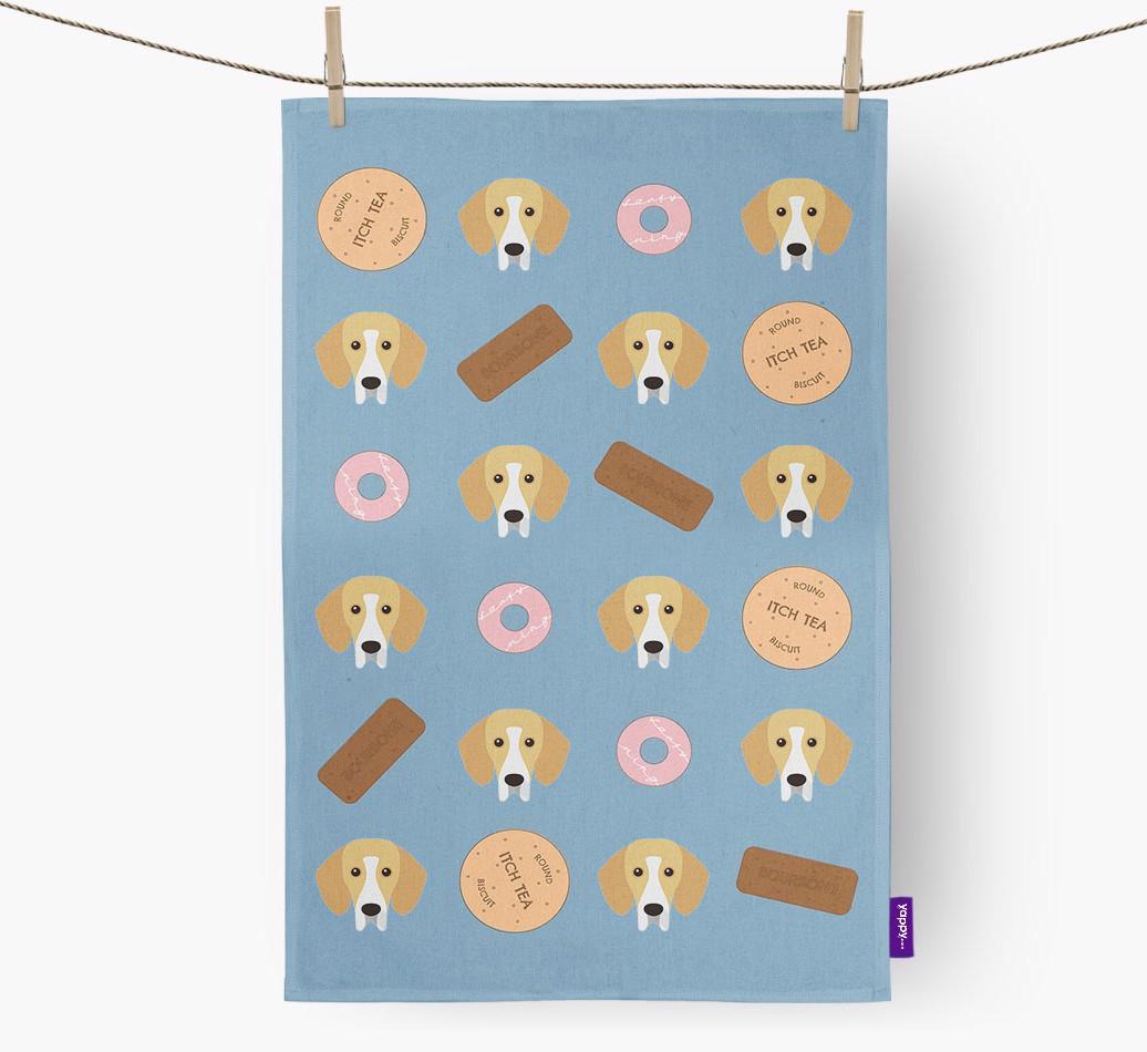 'Cookie Pattern' - Personalized {breedFullName} Dish Towel