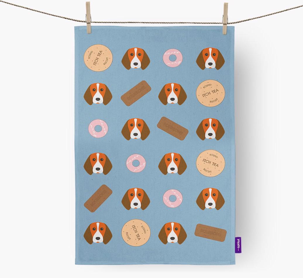 'Cookie Pattern' - Personalized {breedFullName} Dish Towel