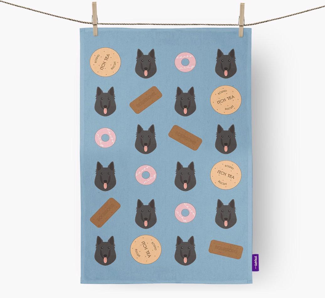 'Cookie Pattern' - Personalized {breedFullName} Dish Towel