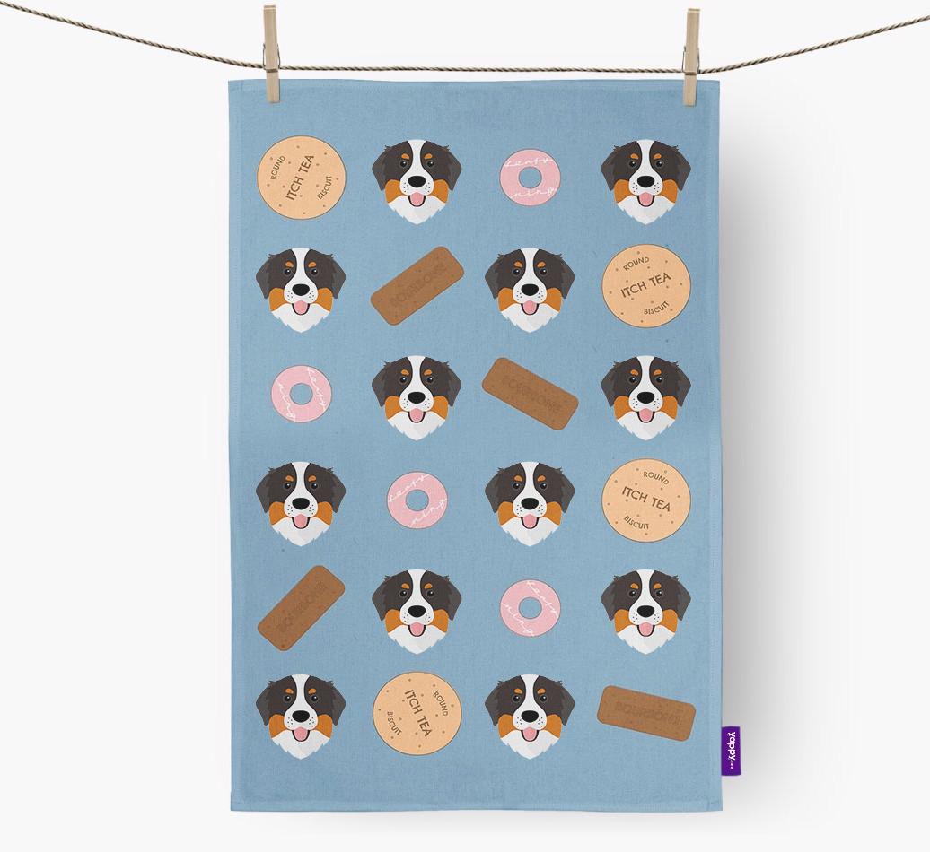 'Cookie Pattern' - Personalized {breedFullName} Dish Towel