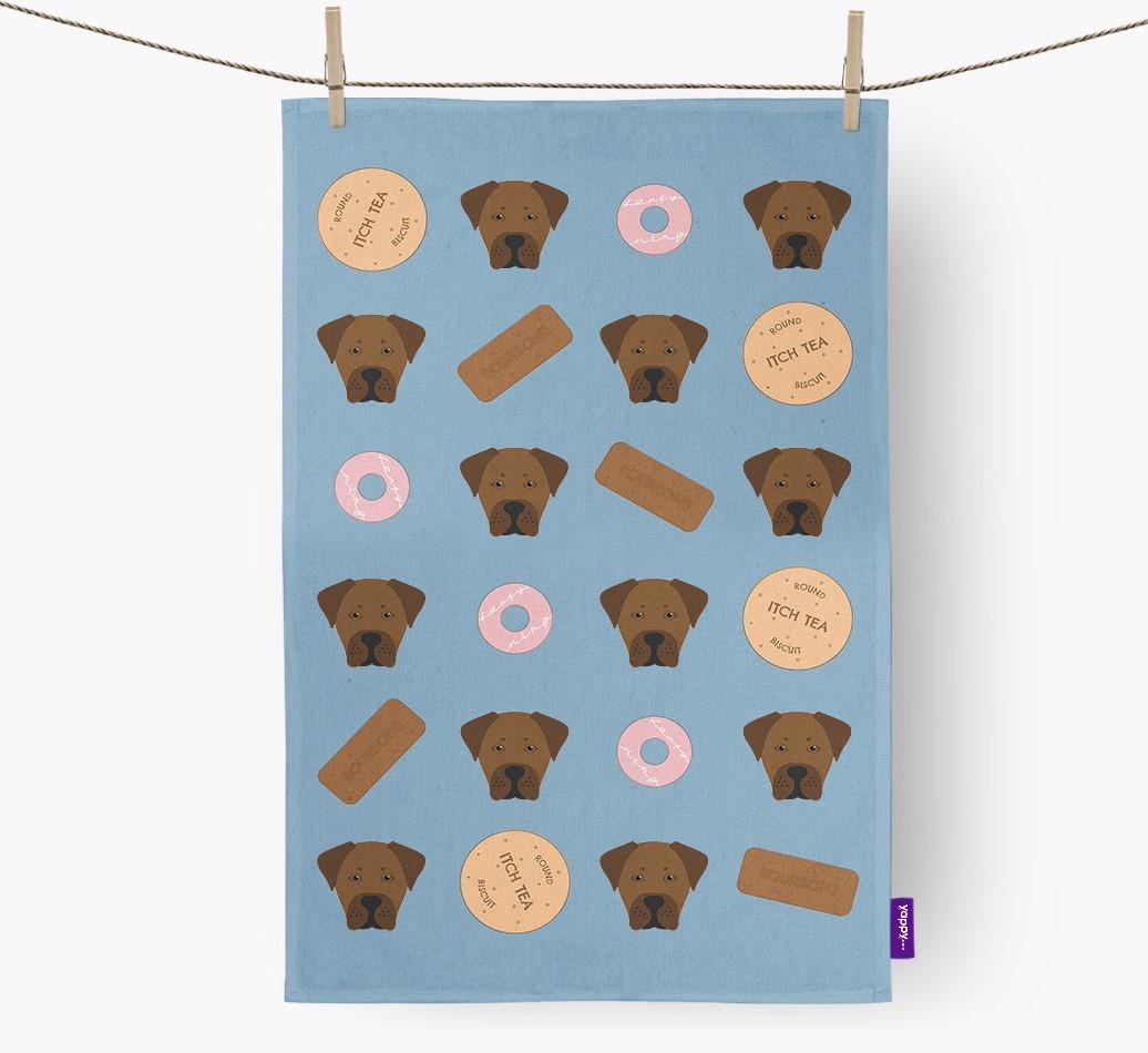 'Cookie Pattern' - Personalized {breedFullName} Dish Towel