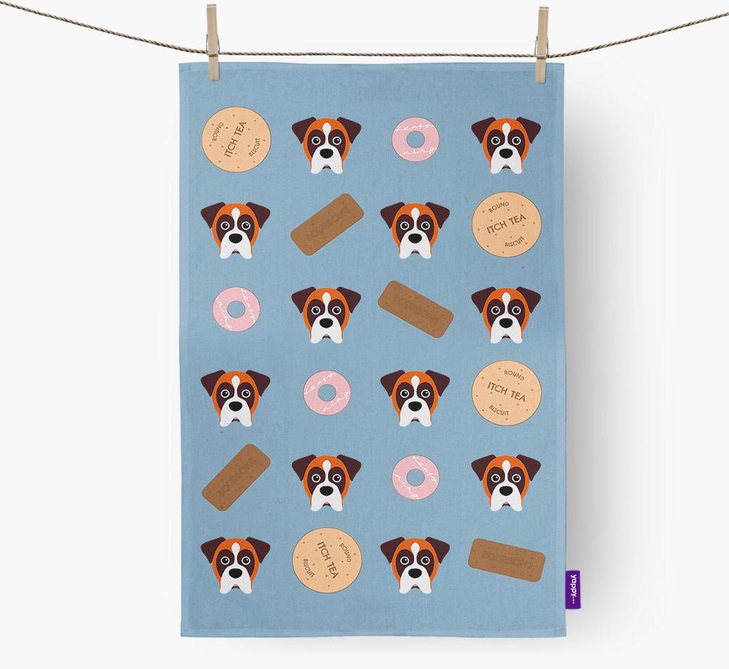 'Cookie Pattern' - Personalized {breedFullName} Dish Towel