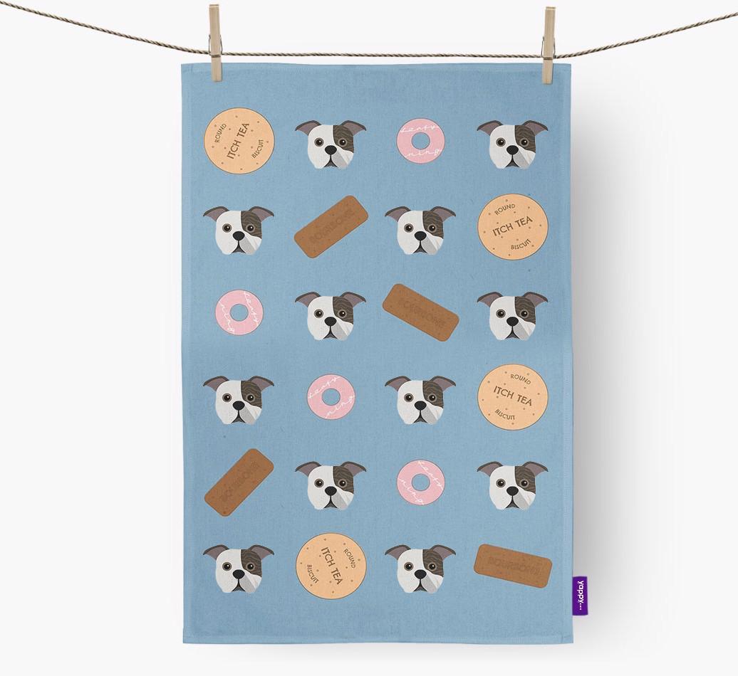 'Cookie Pattern' - Personalized {breedFullName} Dish Towel