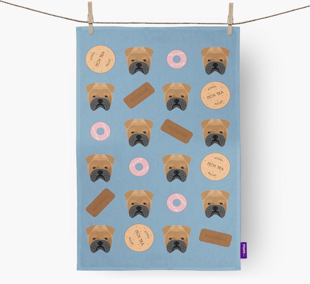'Cookie Pattern' - Personalized {breedFullName} Dish Towel