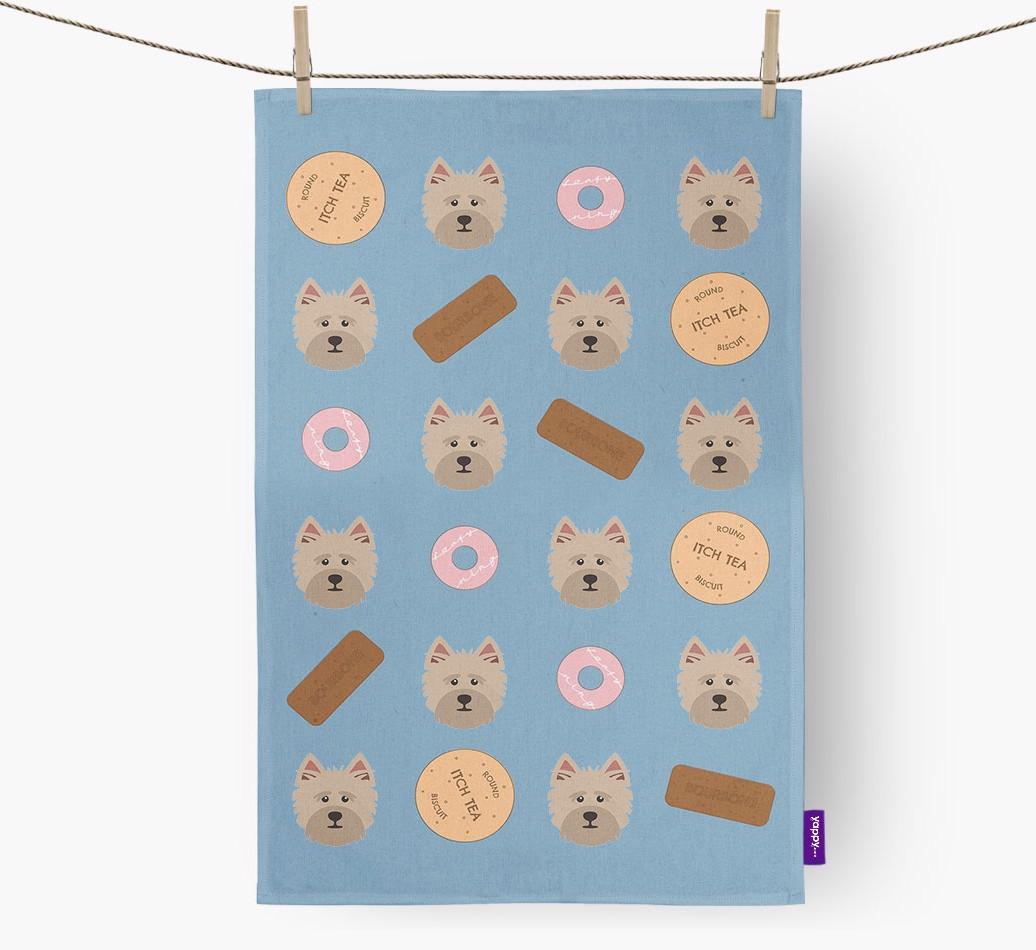 'Cookie Pattern' - Personalized {breedFullName} Dish Towel