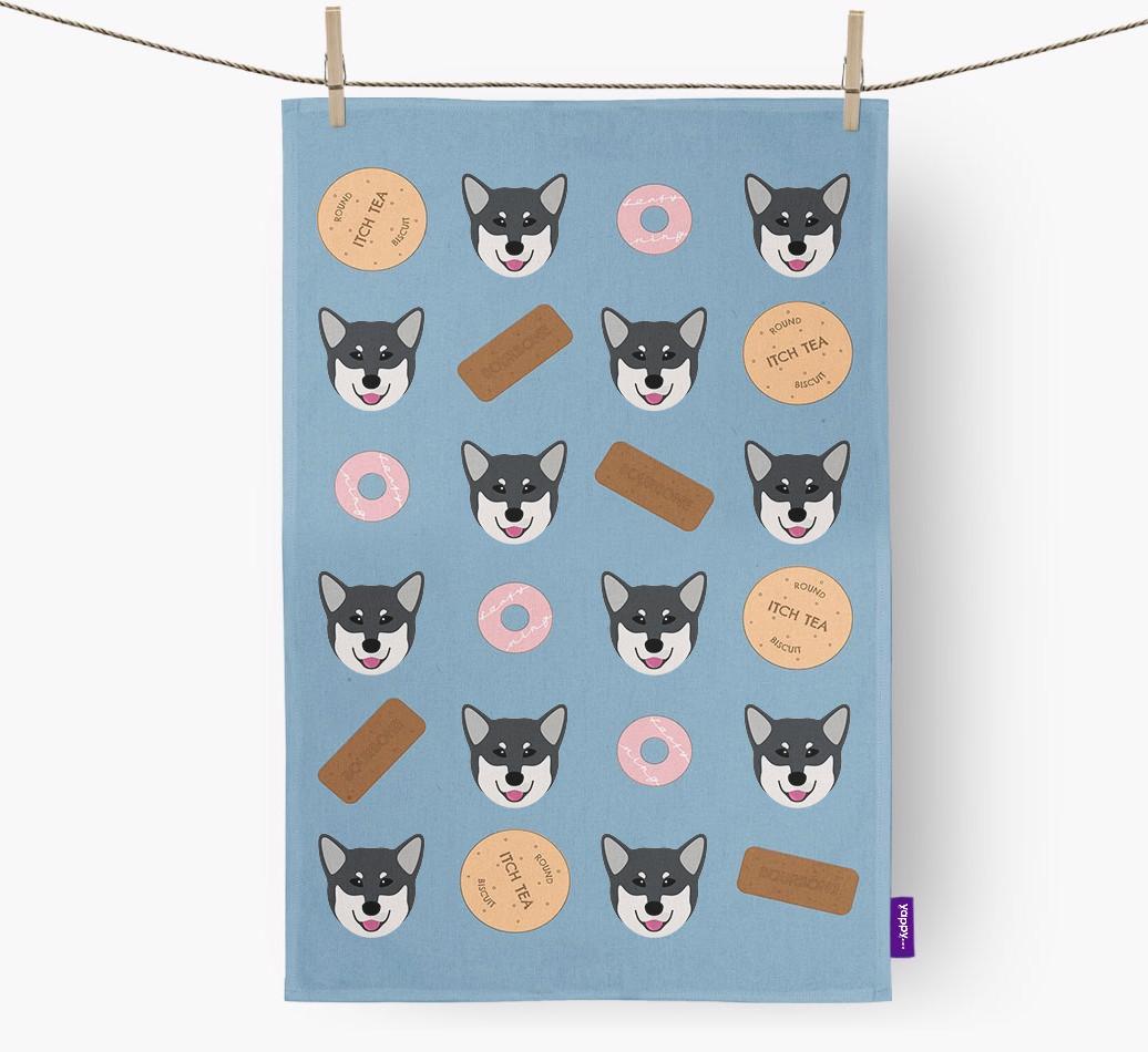 'Cookie Pattern' - Personalized {breedFullName} Dish Towel