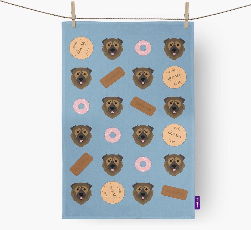 'Cookie Pattern' - Personalized {breedFullName} Dish Towel