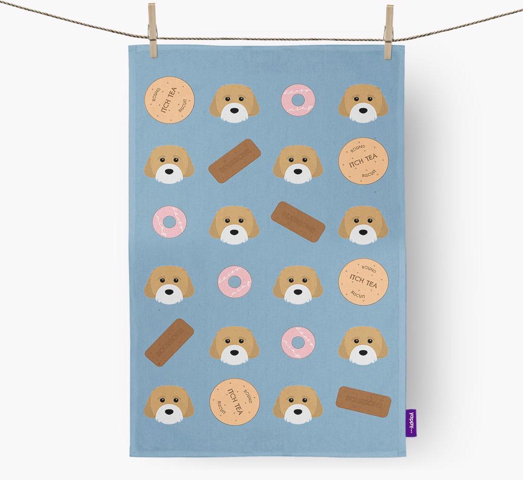 'Cookie Pattern' - Personalized {breedFullName} Dish Towel