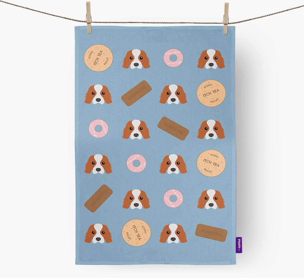 'Cookie Pattern' - Personalized {breedFullName} Dish Towel