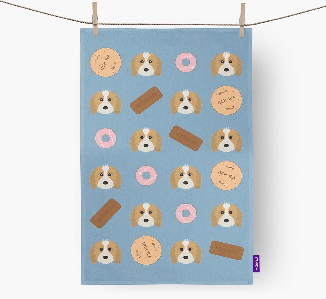 'Cookie Pattern' - Personalized {breedFullName} Dish Towel