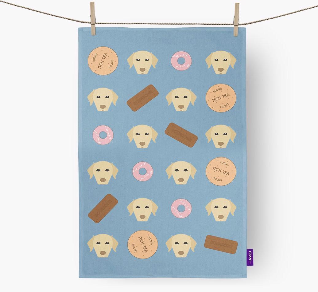 'Cookie Pattern' - Personalized {breedFullName} Dish Towel