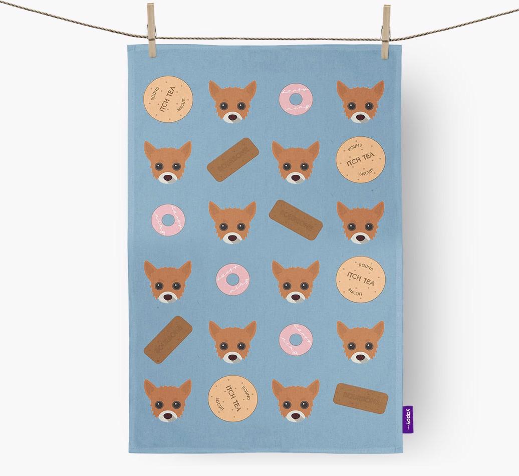 'Cookie Pattern' - Personalized {breedFullName} Dish Towel