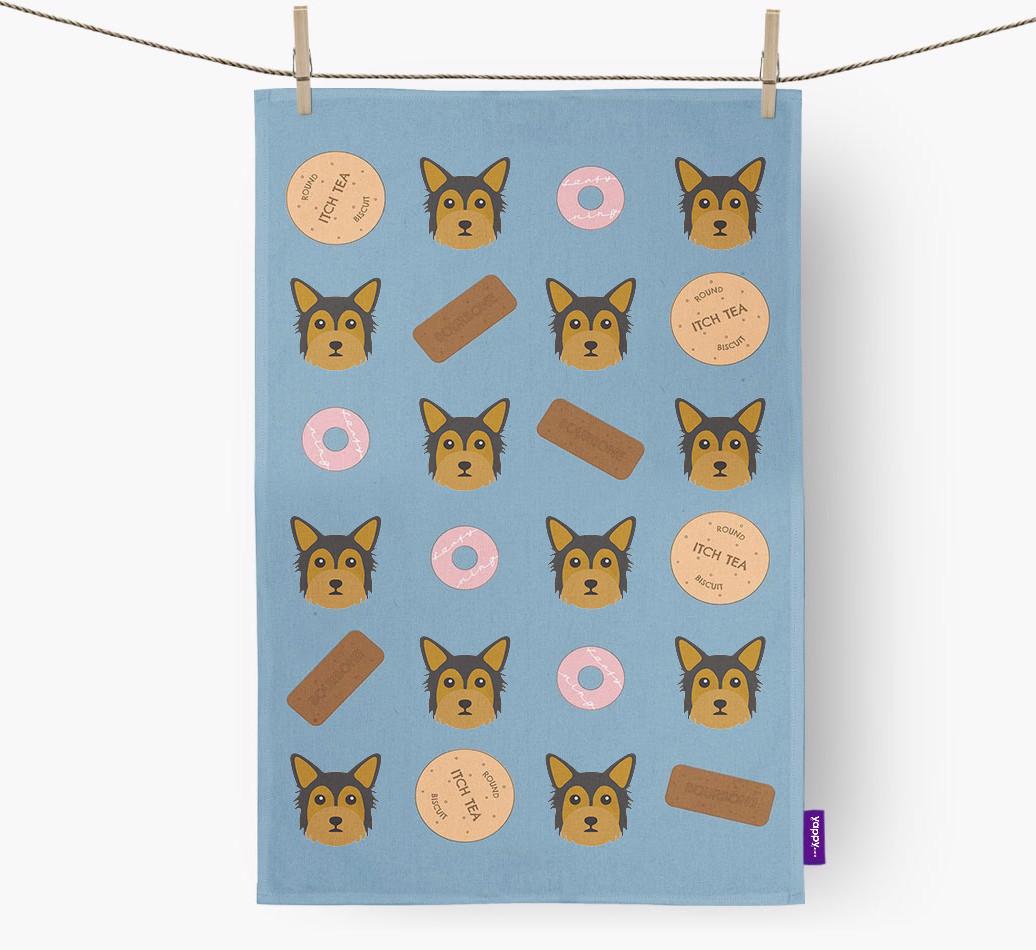 'Cookie Pattern' - Personalized {breedFullName} Dish Towel