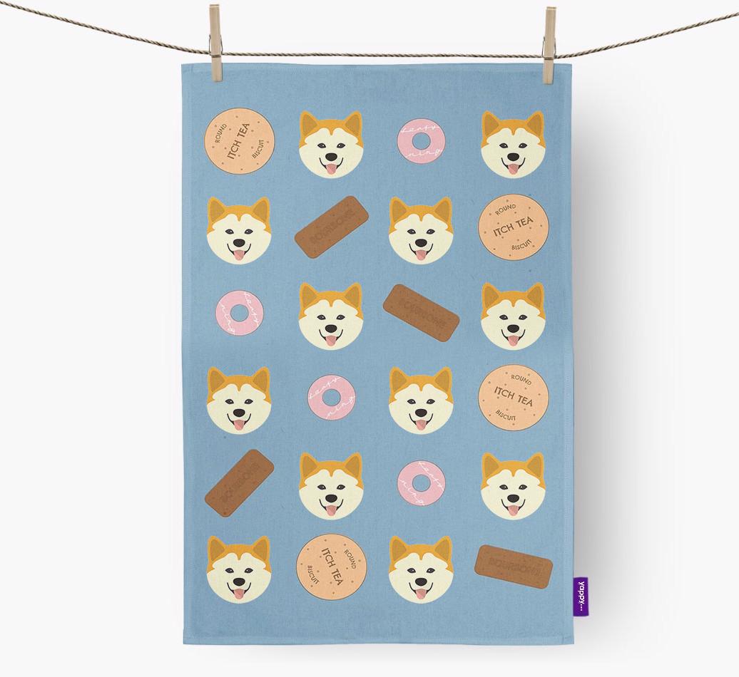 'Cookie Pattern' - Personalized {breedFullName} Dish Towel