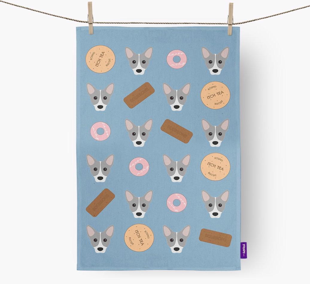 'Cookie Pattern' - Personalized {breedFullName} Dish Towel