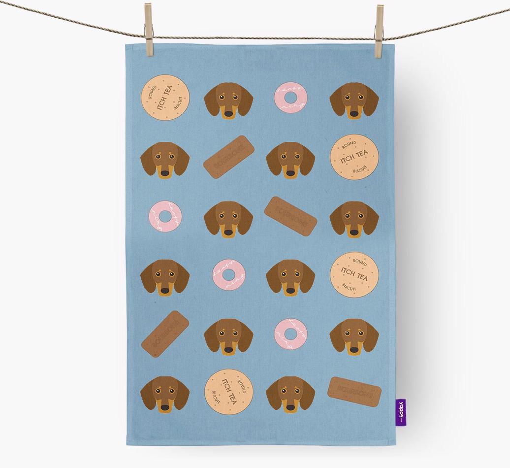 'Cookie Pattern' - Personalized {breedFullName} Dish Towel