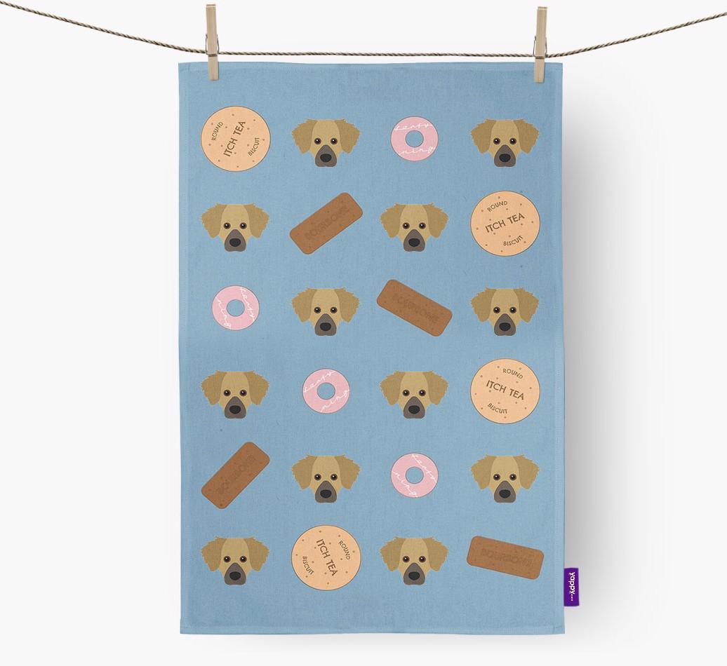 'Cookie Pattern' - Personalized {breedFullName} Dish Towel
