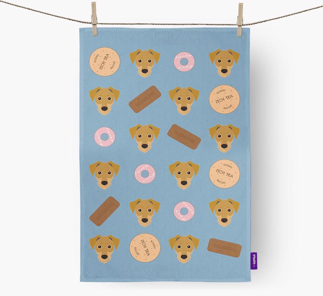 'Cookie Pattern' - Personalized {breedFullName} Dish Towel