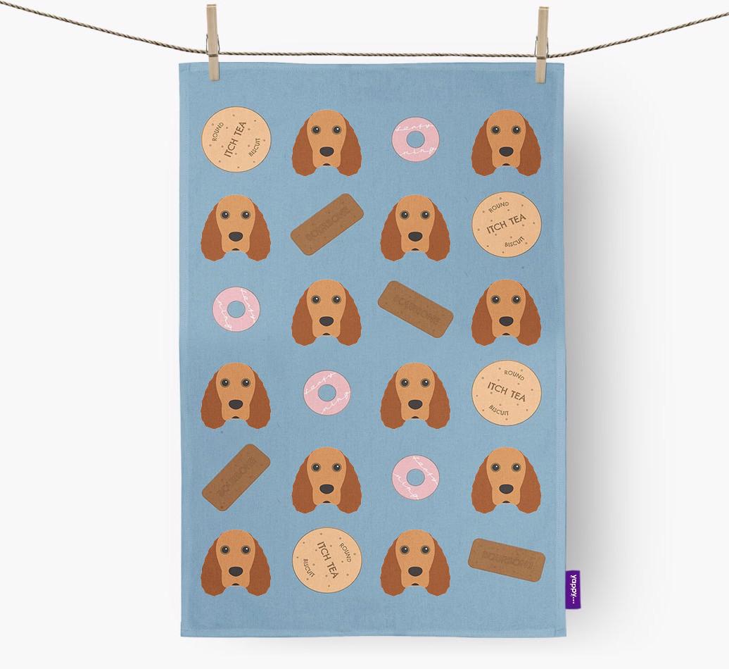 'Cookie Pattern' - Personalized {breedFullName} Dish Towel