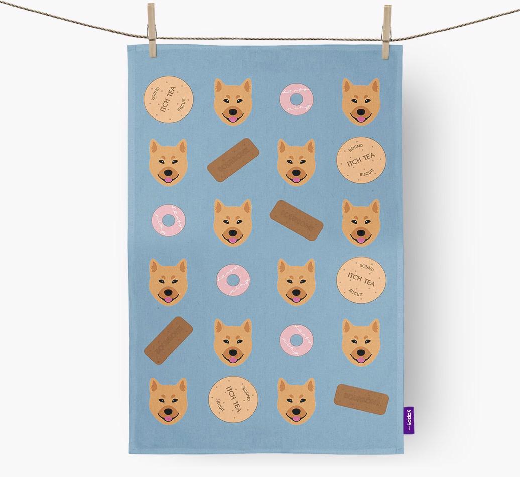 'Cookie Pattern' - Personalized {breedFullName} Dish Towel