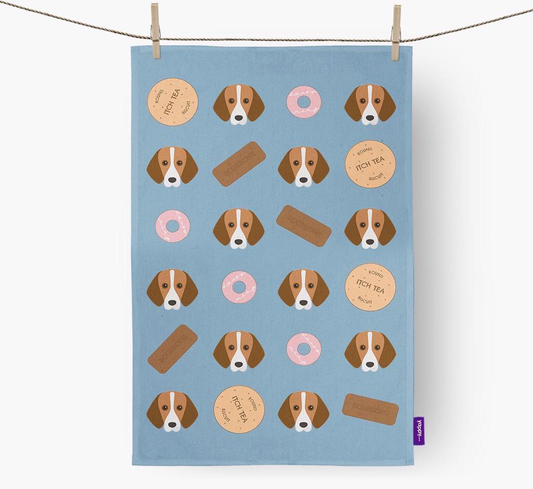 'Cookie Pattern' - Personalized {breedFullName} Dish Towel