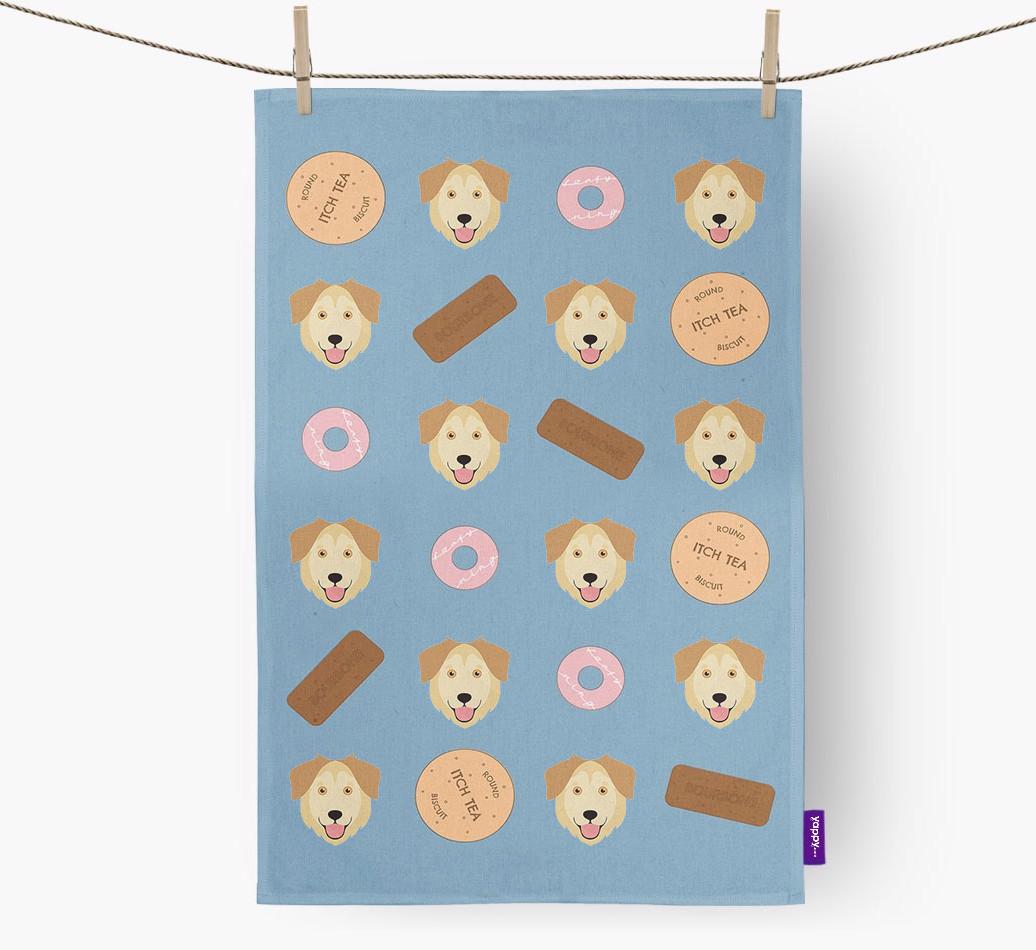 'Cookie Pattern' - Personalized {breedFullName} Dish Towel