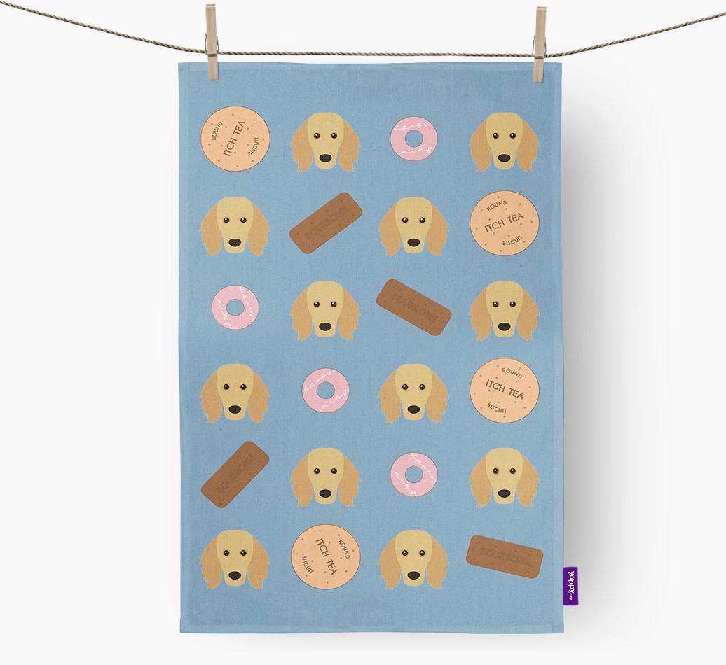 'Cookie Pattern' - Personalized {breedFullName} Dish Towel