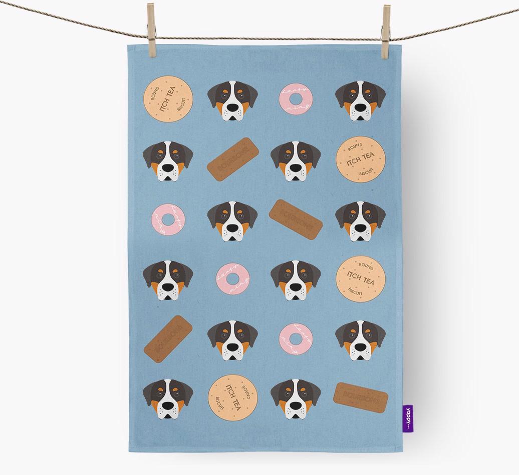 'Cookie Pattern' - Personalized {breedFullName} Dish Towel