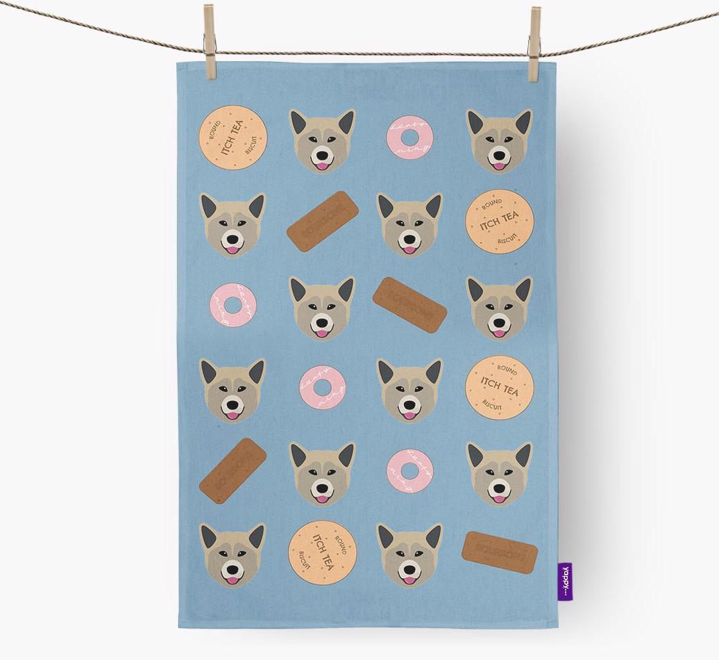 'Cookie Pattern' - Personalized {breedFullName} Dish Towel