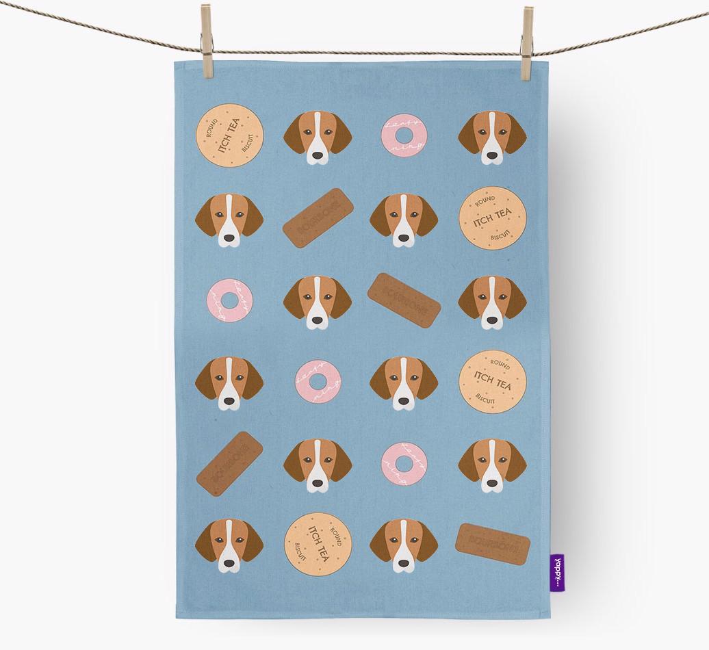 'Cookie Pattern' - Personalized {breedFullName} Dish Towel