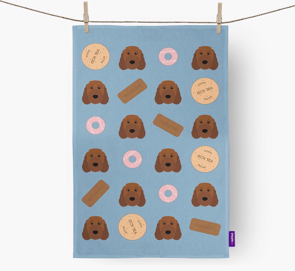 'Cookie Pattern' - Personalized {breedFullName} Dish Towel