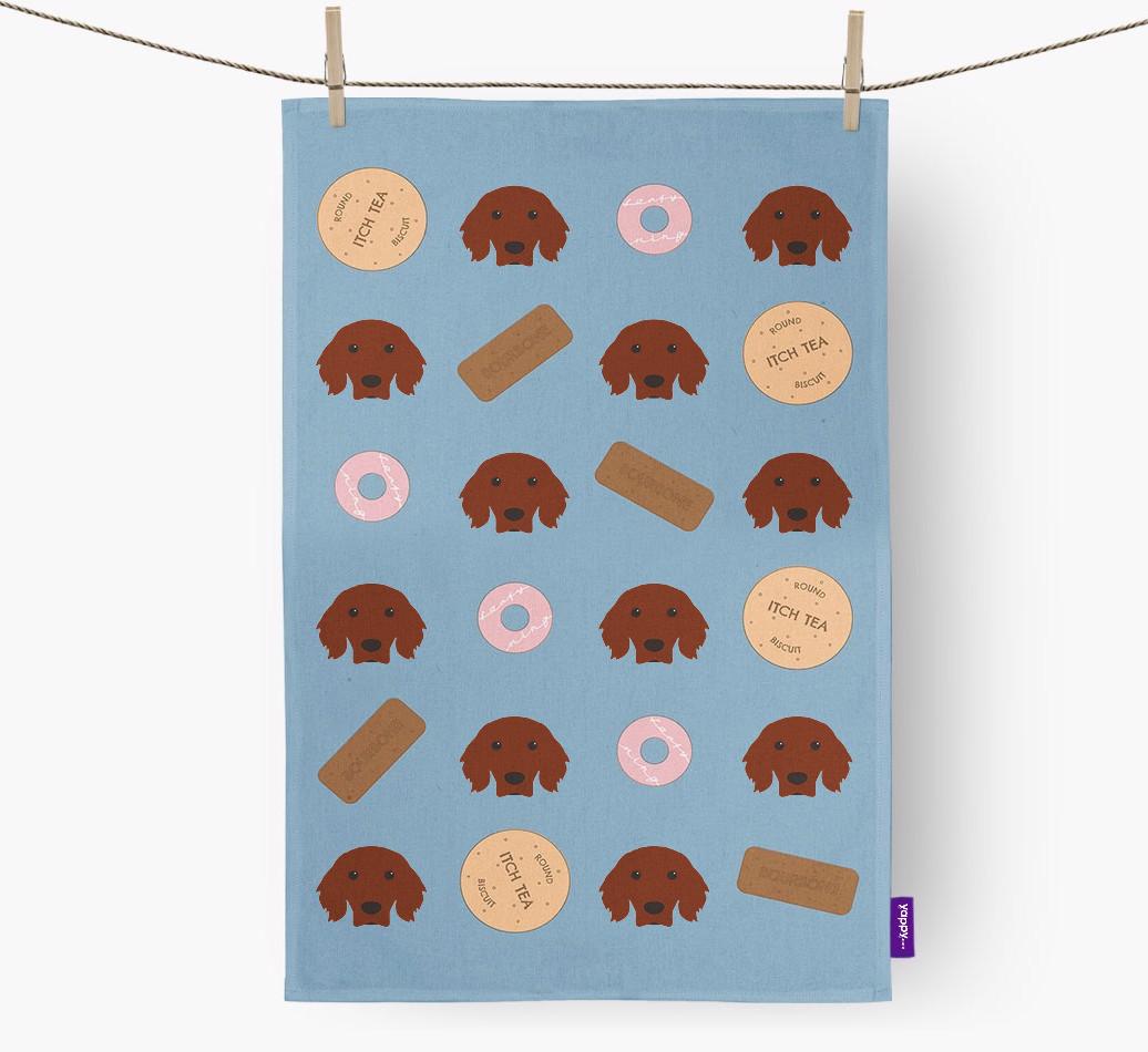 'Cookie Pattern' - Personalized {breedFullName} Dish Towel