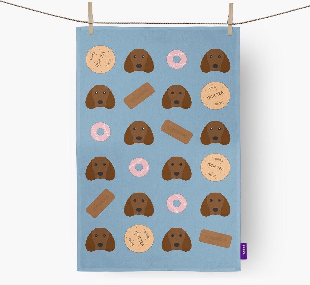 'Cookie Pattern' - Personalized {breedFullName} Dish Towel