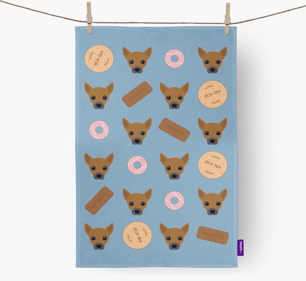 'Cookie Pattern' - Personalized {breedFullName} Dish Towel