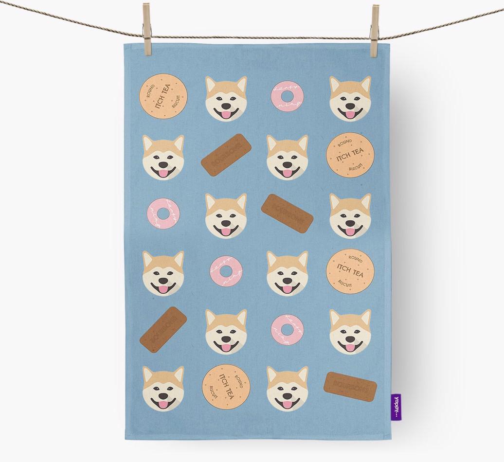 'Cookie Pattern' - Personalized {breedFullName} Dish Towel