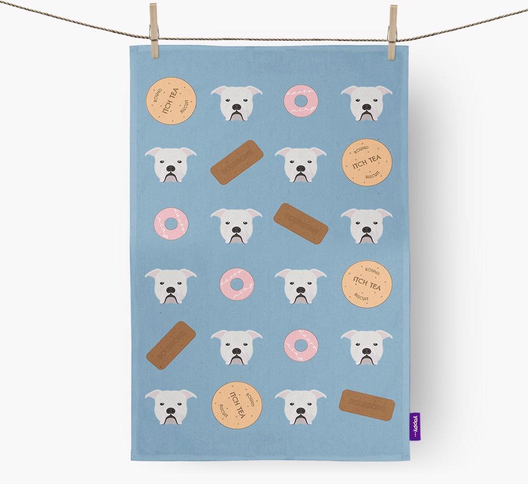 'Cookie Pattern' - Personalized {breedFullName} Dish Towel