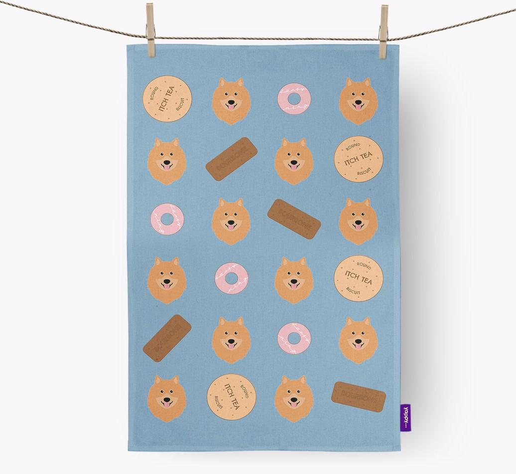'Cookie Pattern' - Personalized {breedFullName} Dish Towel