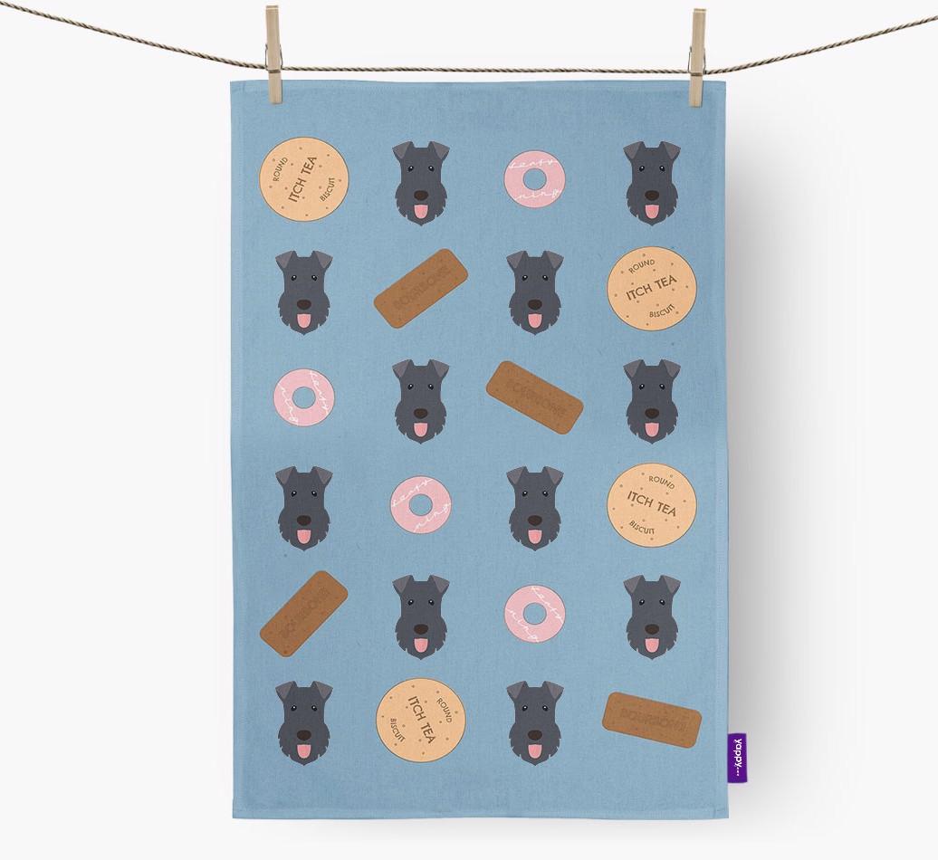 'Cookie Pattern' - Personalized {breedFullName} Dish Towel