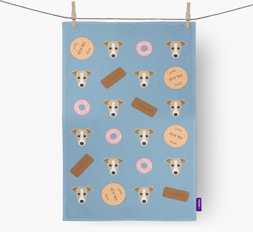 'Cookie Pattern' - Personalized {breedFullName} Dish Towel