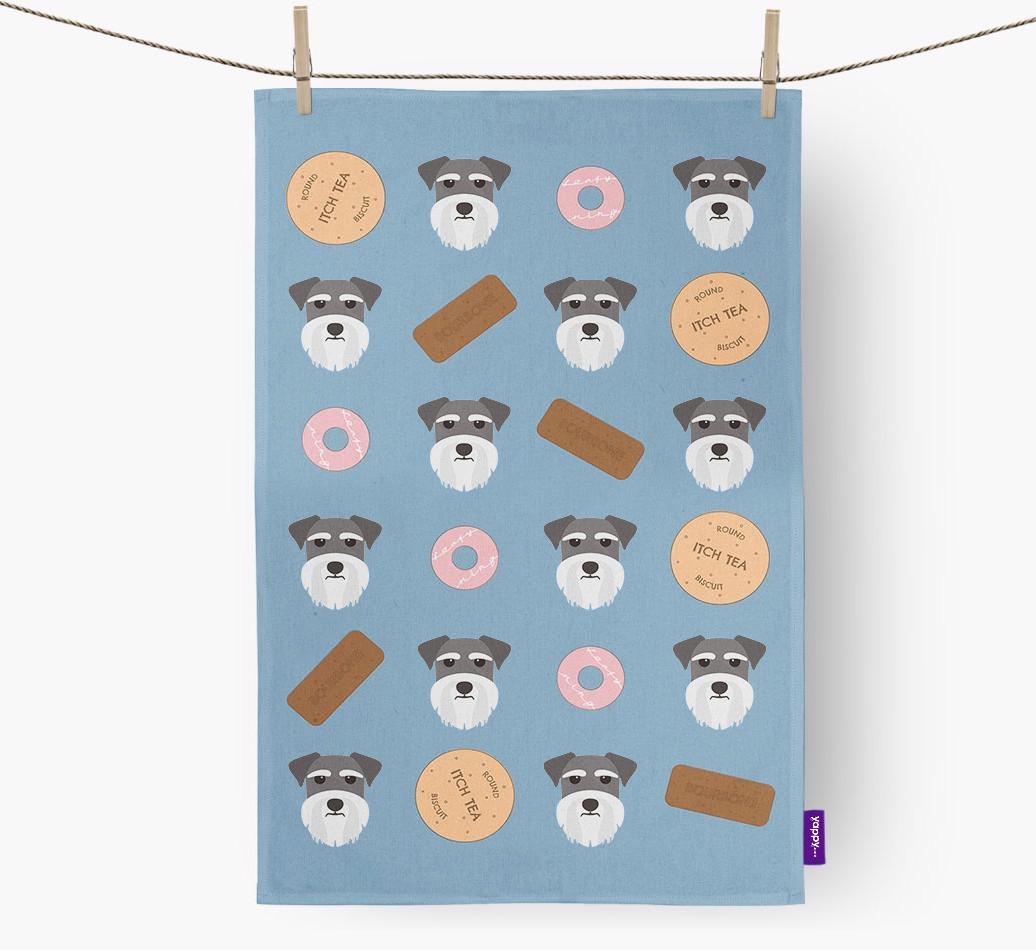 'Cookie Pattern' - Personalized {breedFullName} Dish Towel