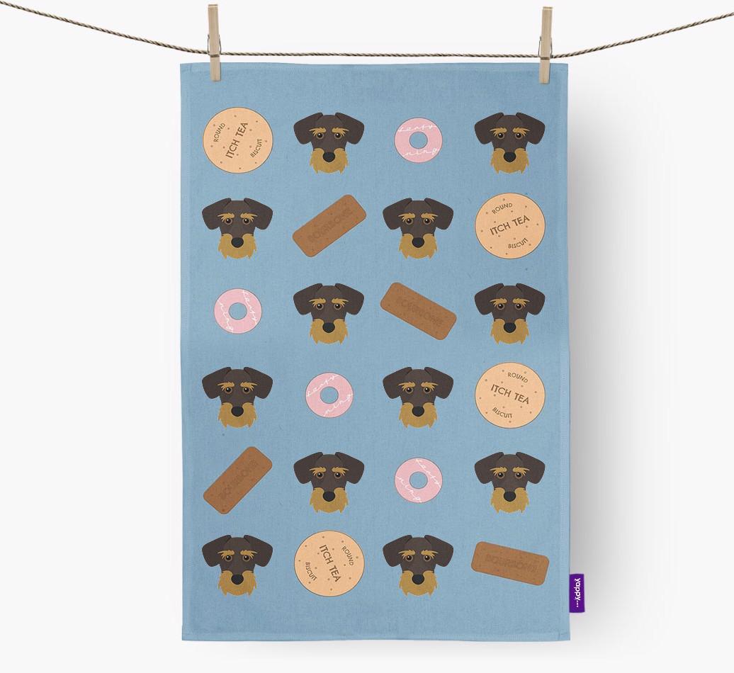 'Cookie Pattern' - Personalized {breedFullName} Dish Towel