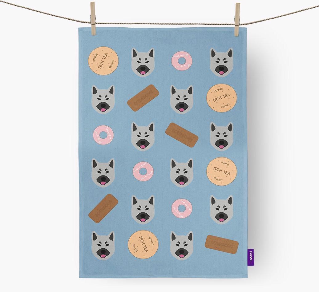 'Cookie Pattern' - Personalized {breedFullName} Dish Towel
