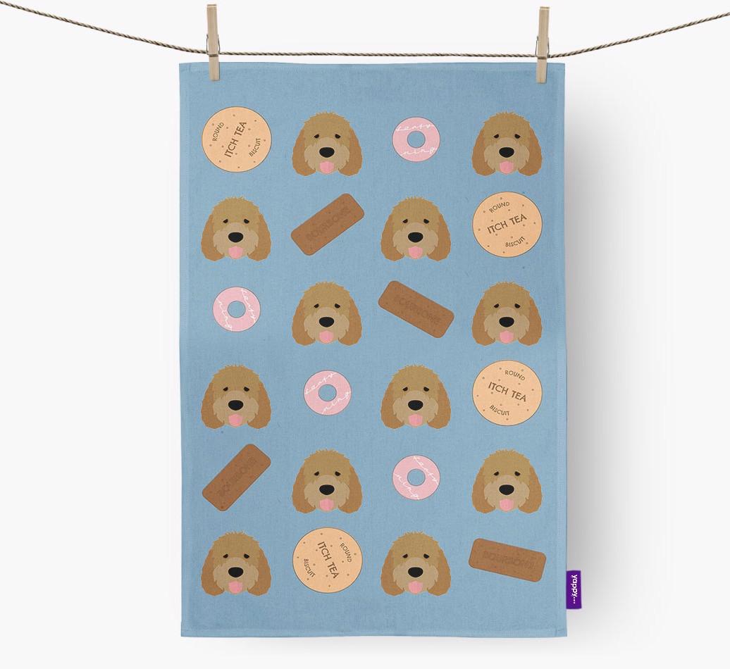 'Cookie Pattern' - Personalized {breedFullName} Dish Towel