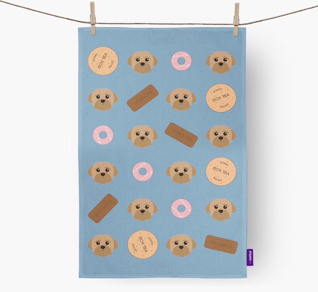 'Cookie Pattern' - Personalized {breedFullName} Dish Towel