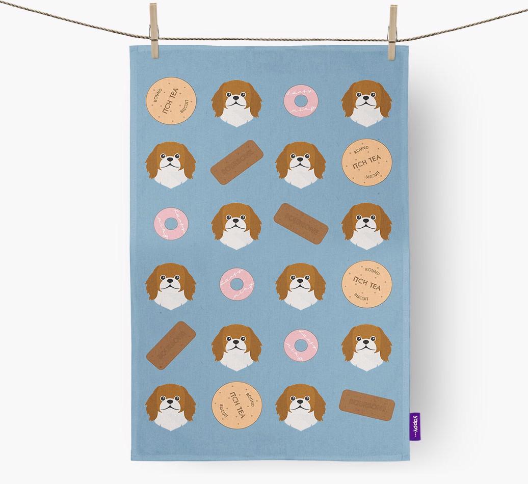 'Cookie Pattern' - Personalized {breedFullName} Dish Towel